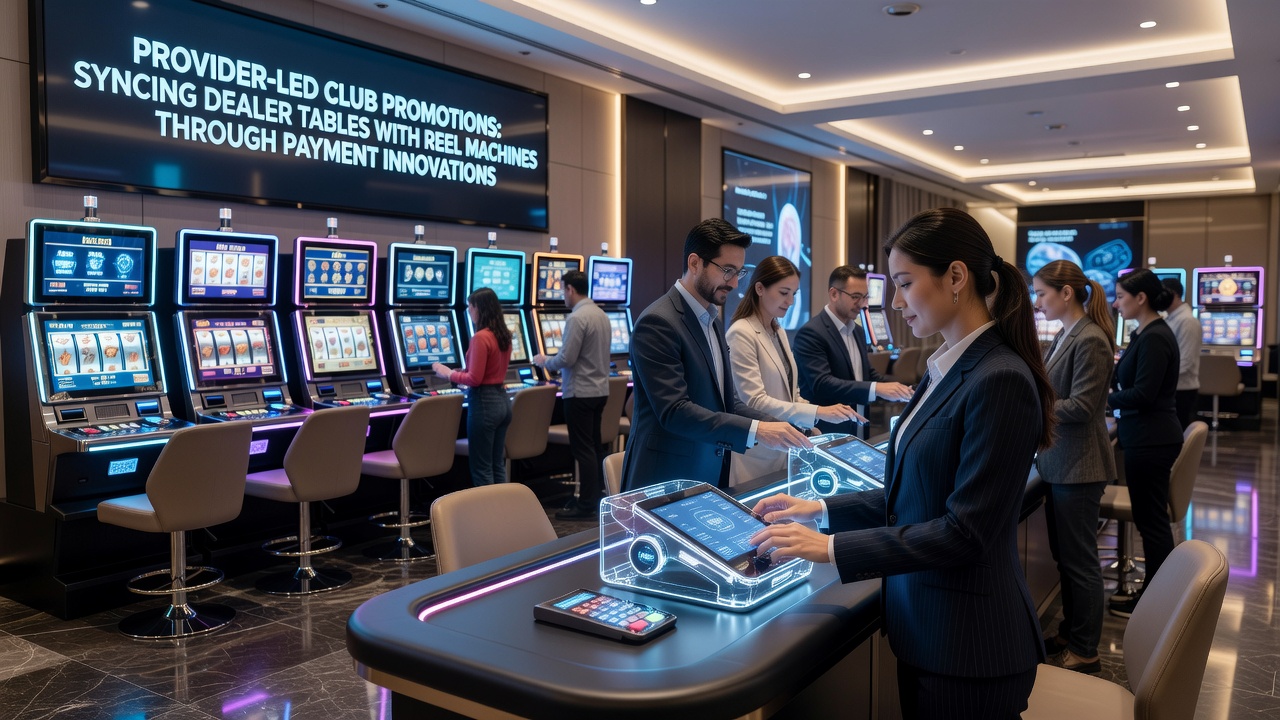 Integrated casino interface showing live dealer and slot machine synchronization via payment innovations