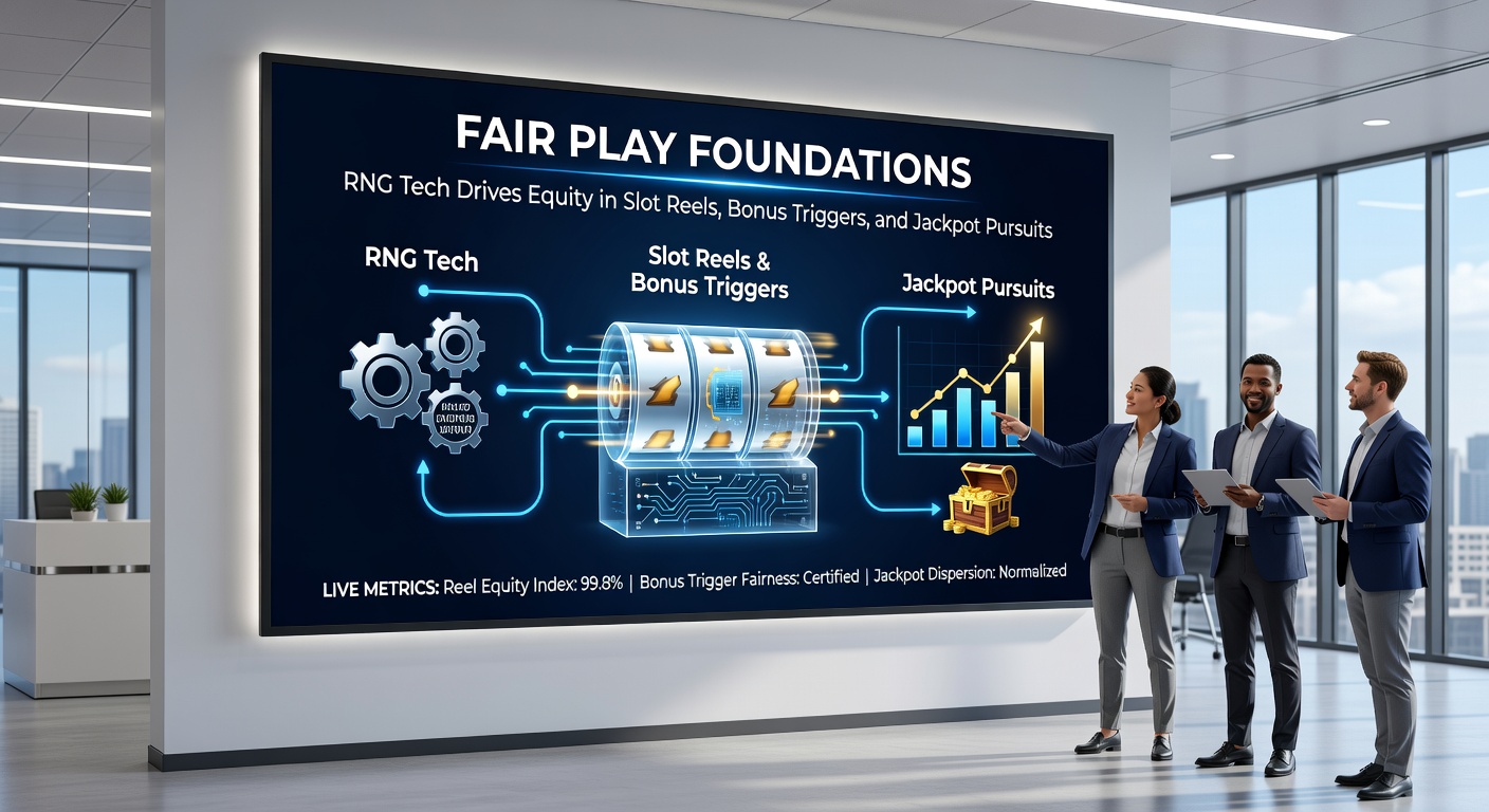 Close-up graphic of RNG triggering bonus rounds in slot games, highlighting equitable scatter symbols and free spin activations