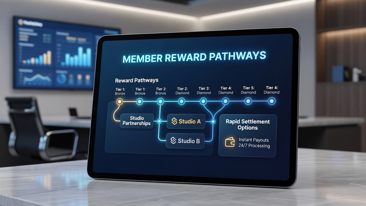 Close-up of rapid settlement confirmation screen in a mobile casino app with partnership logos