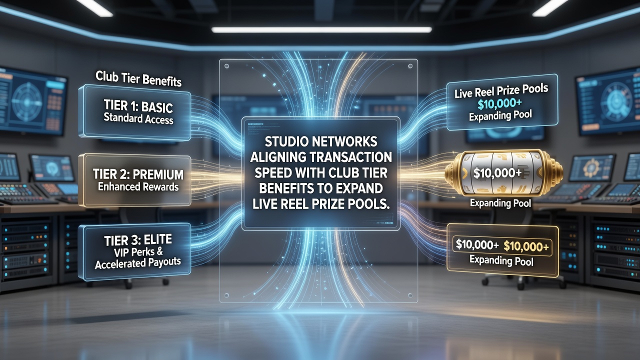 Mobile device screens showing expanded live reel prize pools with tier benefit indicators and transaction confirmations